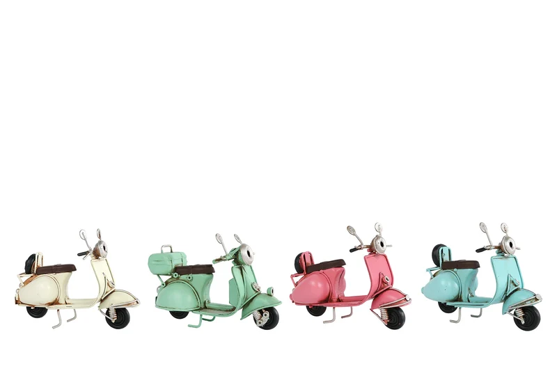 Scooter "Retro" ass kleur a4 metal 11,5x5x8cm