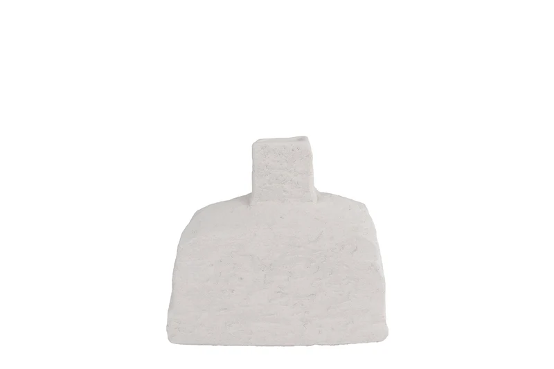 Vaas "Minne" wit aardew 20x10,5x17,5cm