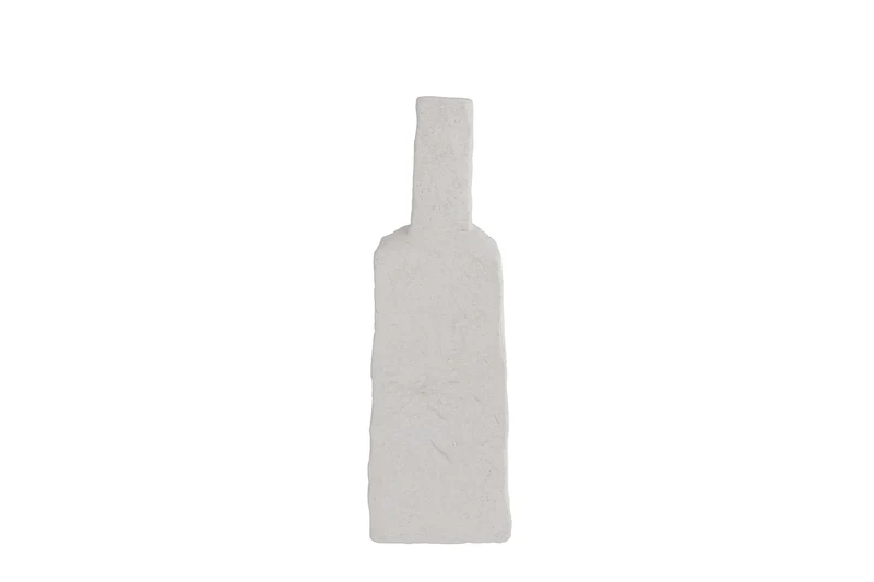 Vaas "Janis" S wit aardew 14x9x39cm