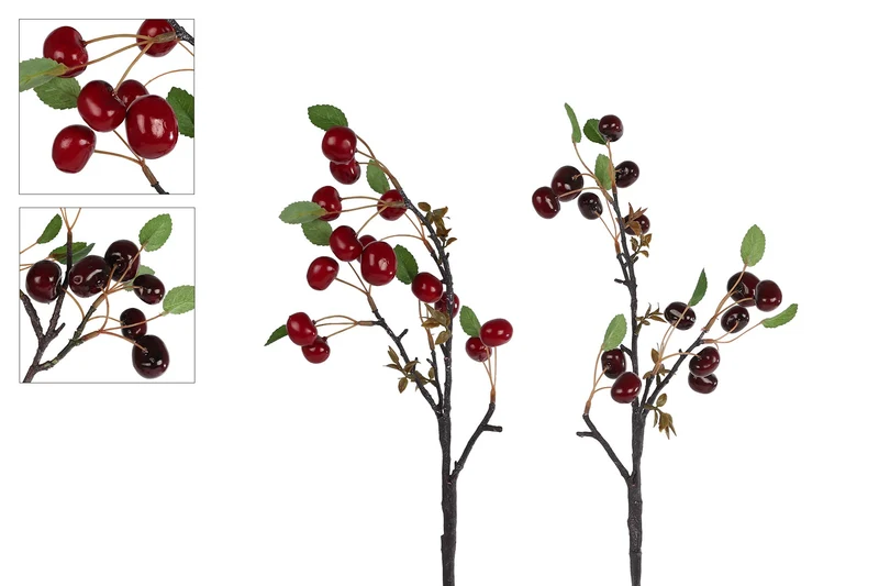 Kunsttak "Cherry" S rood/zwart a2 5x5x62cm