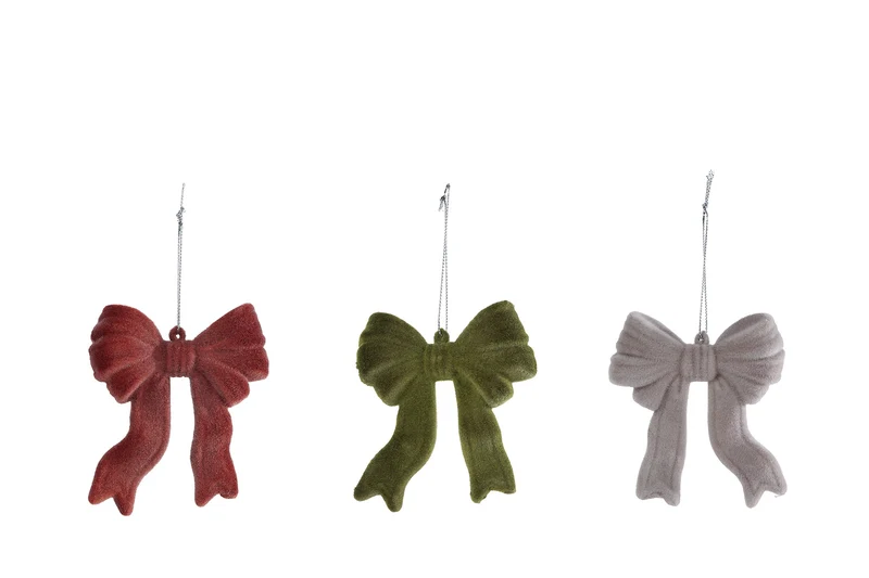 Hang-sculptuur "Strik" groen/d.oranje/l.taupe a3 flocked