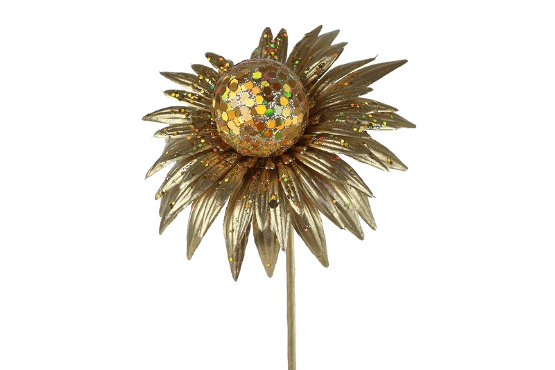 Kunsttak "Zonnehoed" goud PE 50cm
