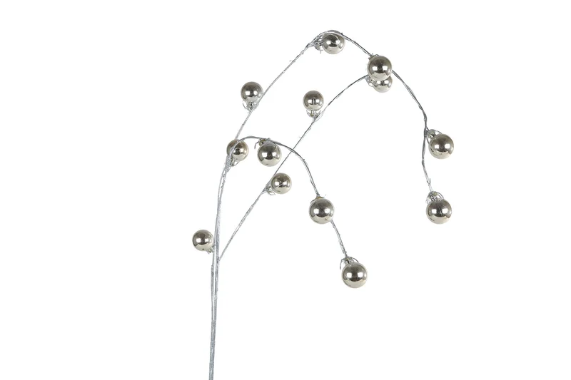 Kunsttak "Balls" zilver PE 95cm