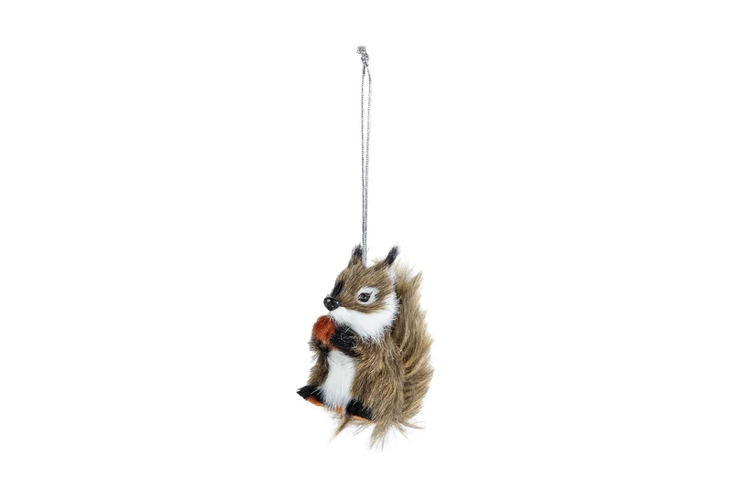 Hang-sculptuur "Eekhoorn" donkerbruin kunststof 7x3,5x6,5cm