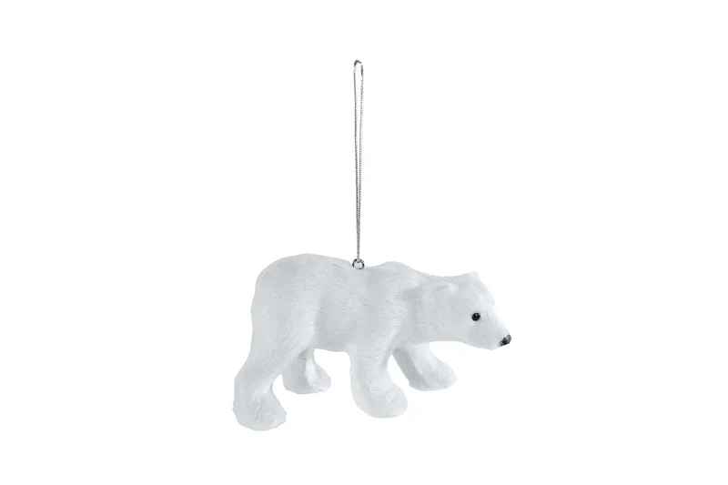 Hang-sculptuur "IJsbeer" wit kunststof 10x4x6cm