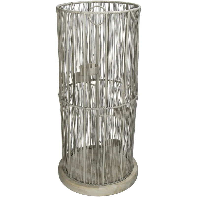 Candle Holder Ivory 21x21x42cm