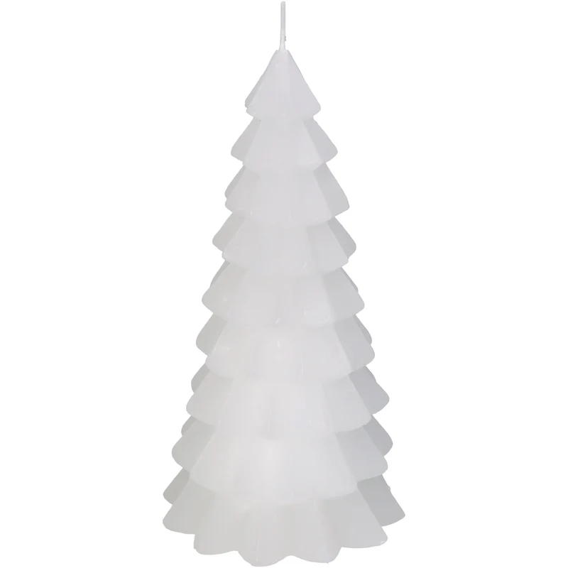 Candle Christmas Tree White 10x10x20cm