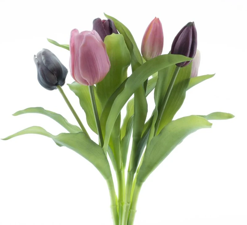 Real Touch Vermeer mixed tulip bundle Sally X7 tt mauve 31cm