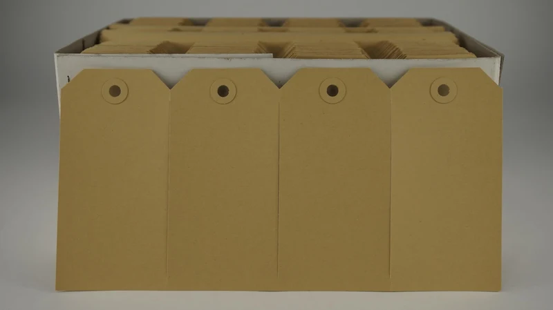 Kadolabels bruin 55x110mm doos á 1000st