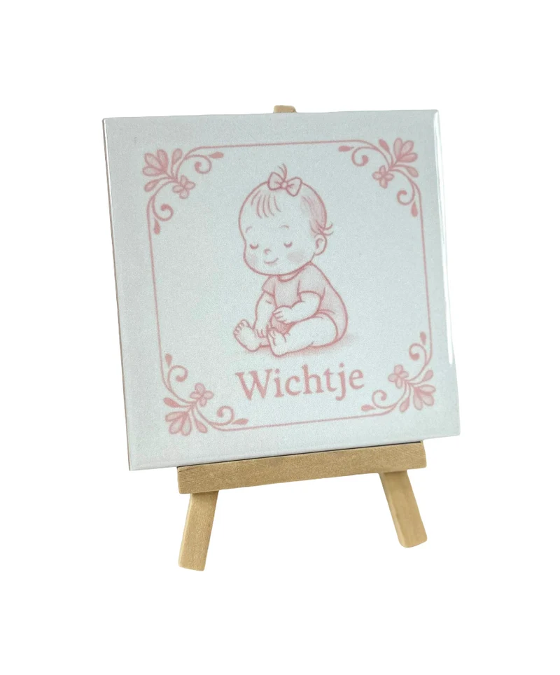 Tegeltje Wichtje 10,5x10,5x0,5cm keramiek