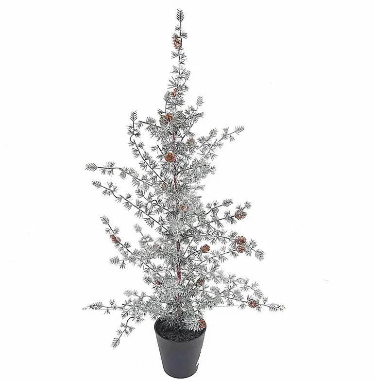 Ming Pine Tree in Pot 67cm Green/White