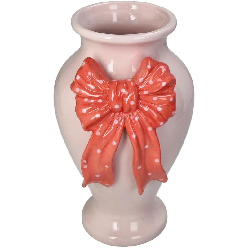 Vase Bow Dolomite Pink 16.3x15x25.3cm