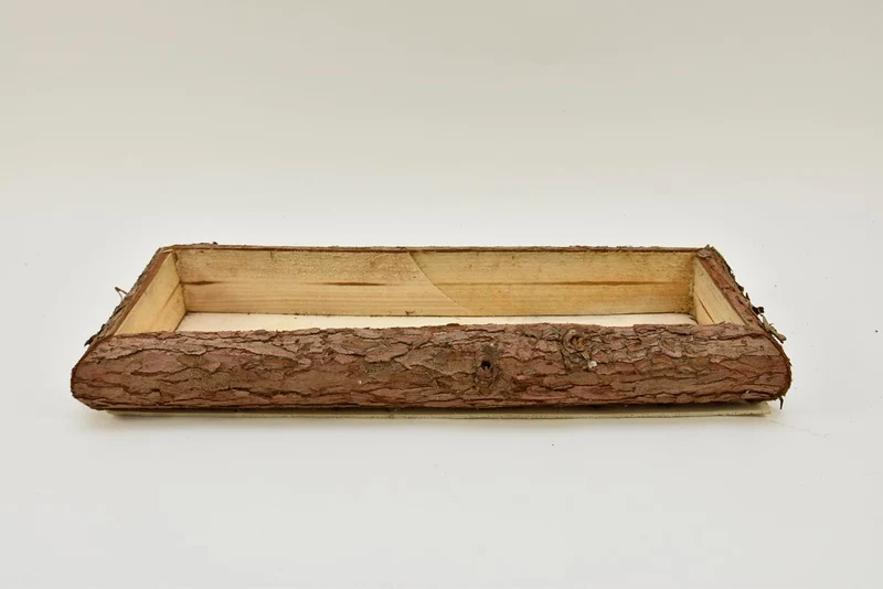 Bark tray 39x15x5cm Natural-wash