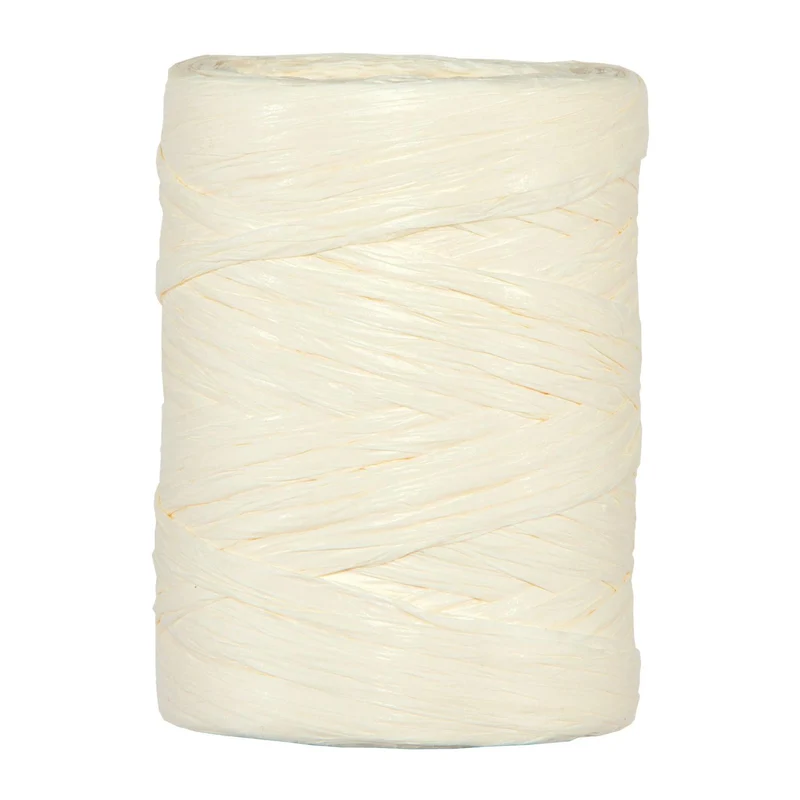 PAPIER RAFFIA 5-8MM 100MTR LIGHT CREAM