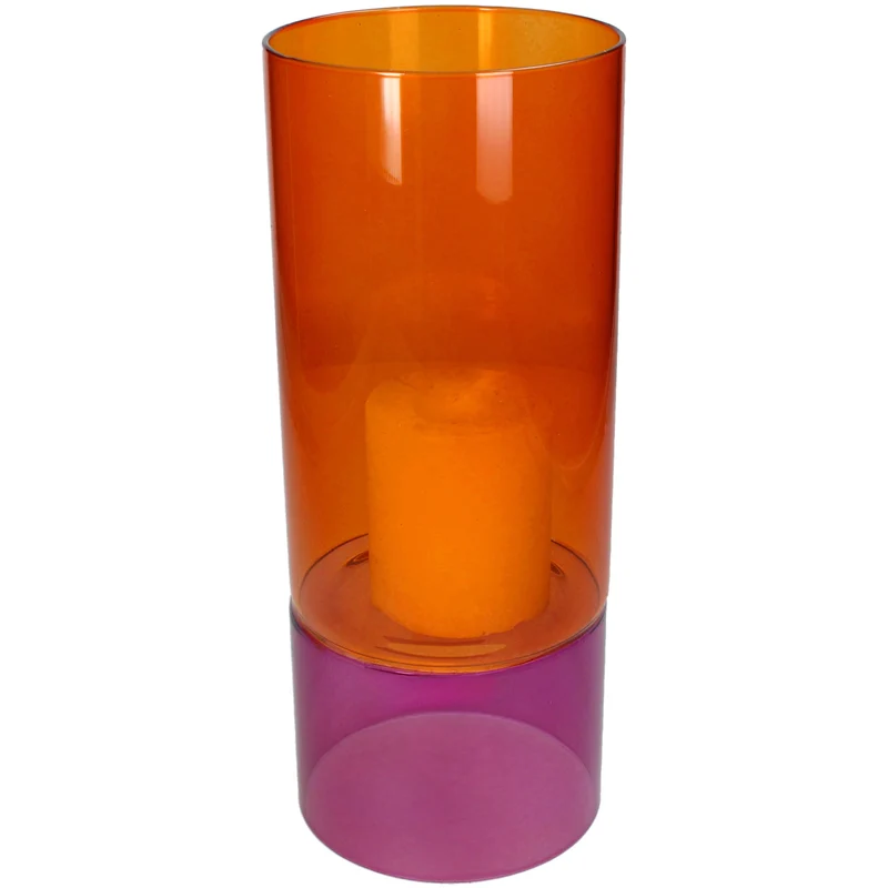 Vase Glass Multi 12x12x30cm