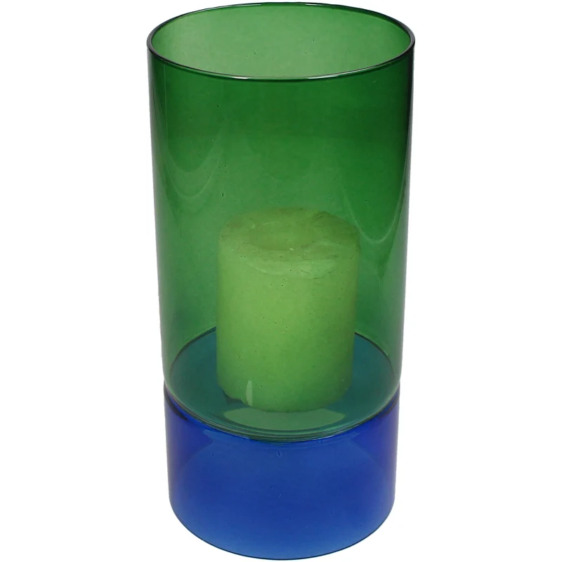 Vase Glass Multi 12x12x25cm