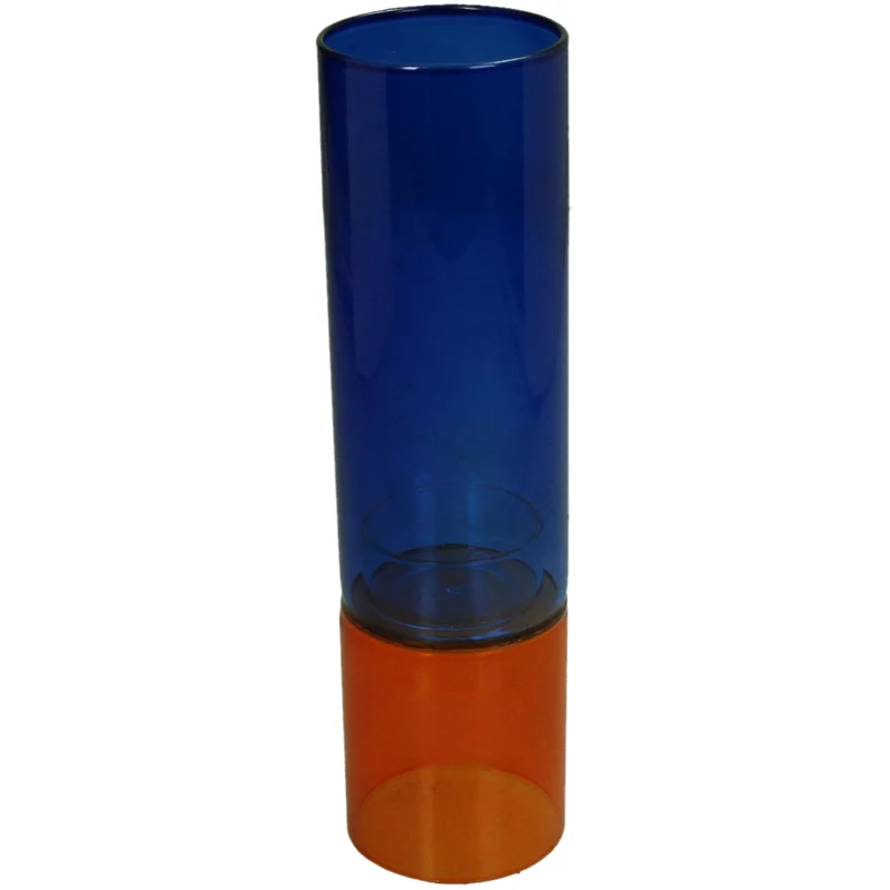 Candle Holder Glass Multi 6x6x22cm