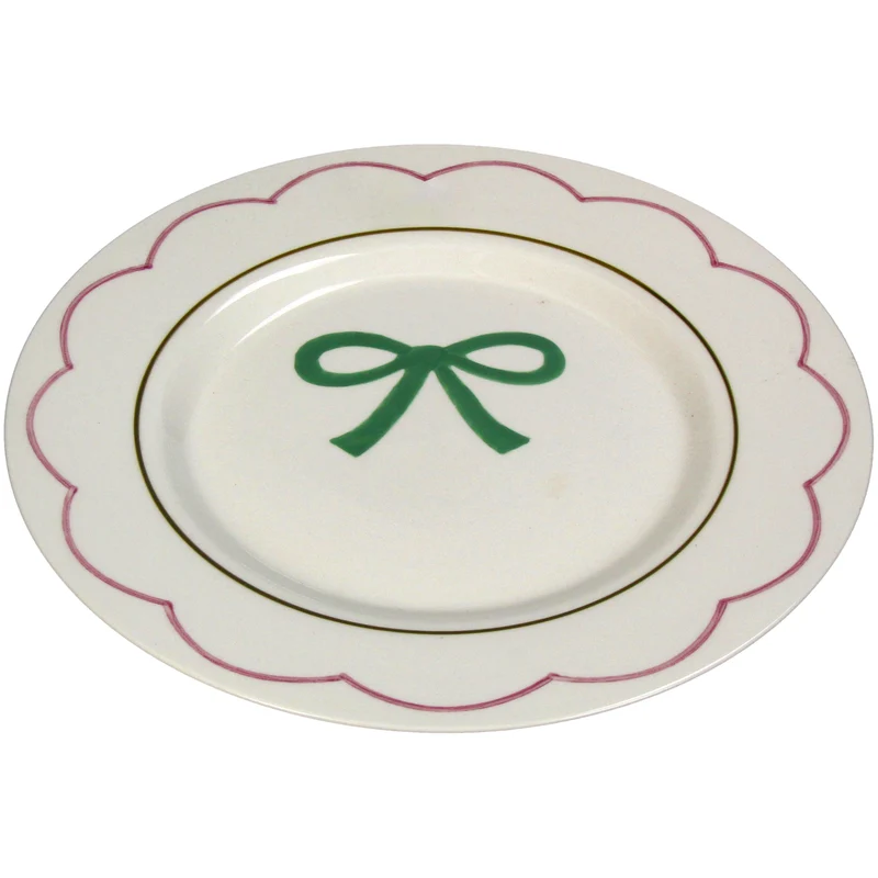 Plate Bow Stoneware Multi 28x28x3cm