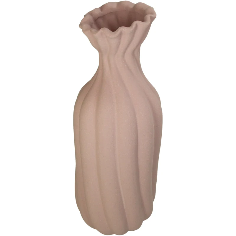 Vase Stoneware Pink 15x15x39.5cm