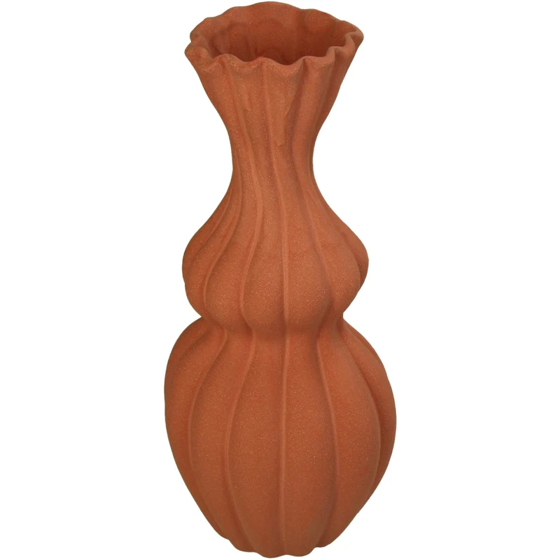Vase Stoneware Brown 15.5x15.5x35.5cm