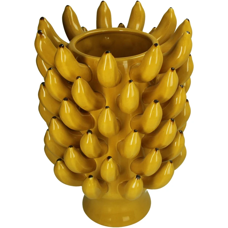 Vase Banana Stoneware Yellow 29x29x44cm