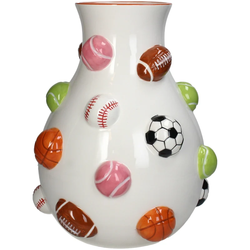 Vase Sport Balls Dolomite Multi 24x25.4x30cm