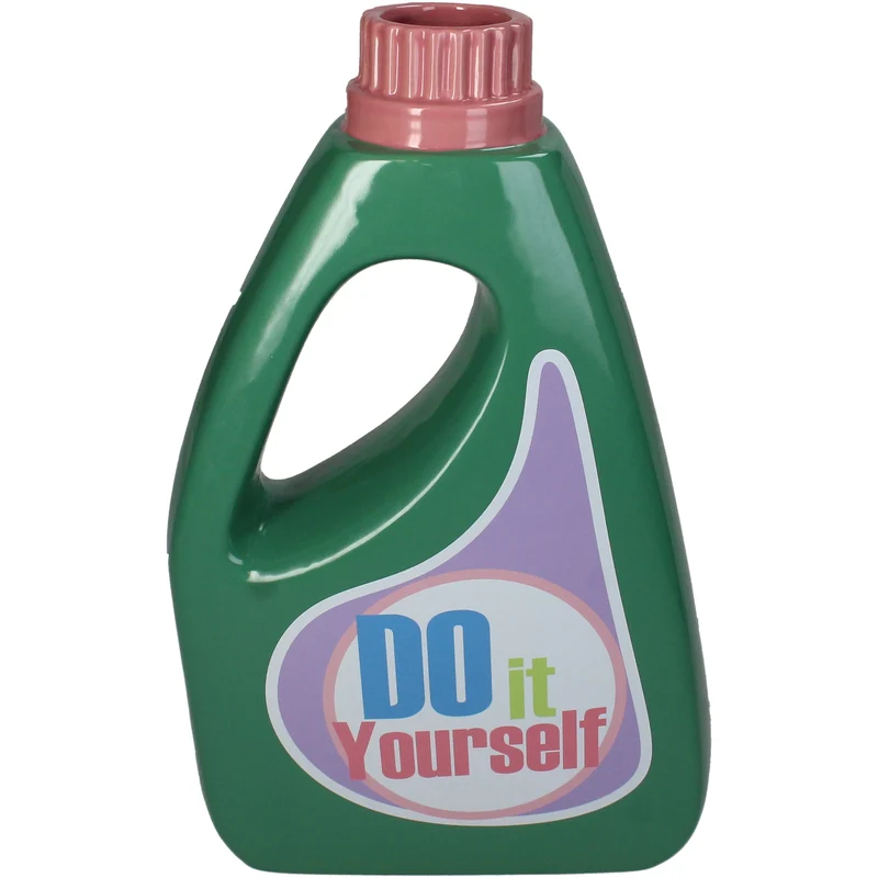 Vase Bottle Do It Yourself Dolomite Green 20.3x8.2x31.5cm