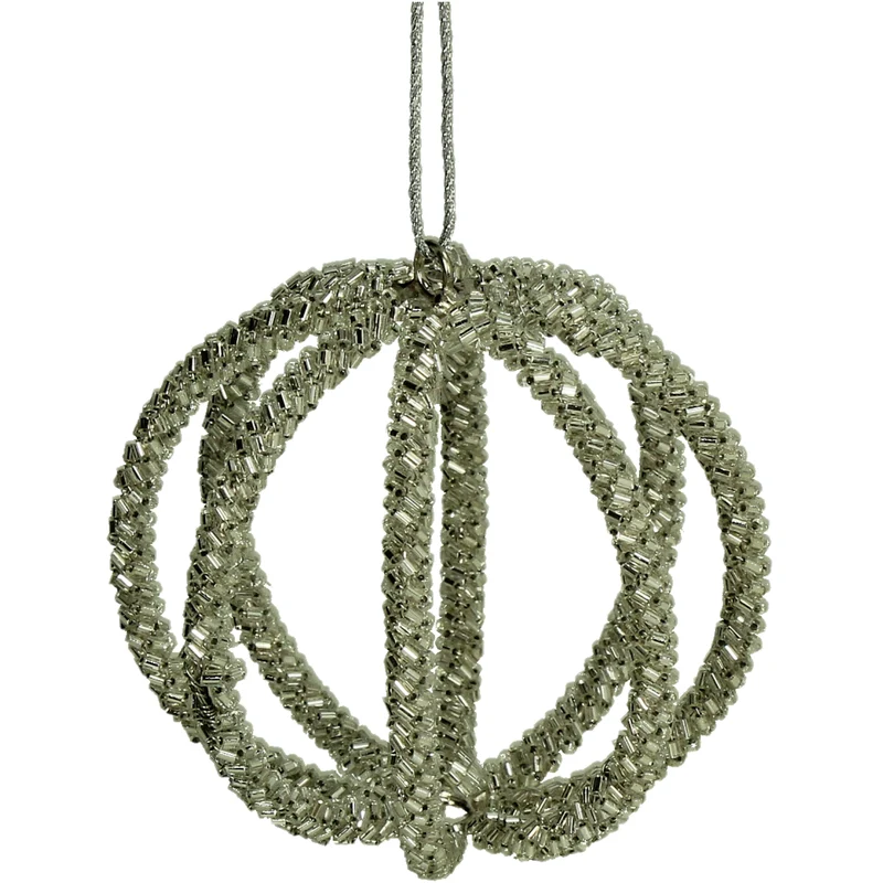 Ornament Spiral Metal Silver 8cm