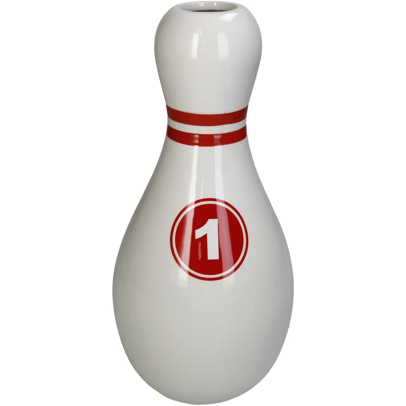 Vase Bowling Pin Dolomite White 13x13.2x27.8cm