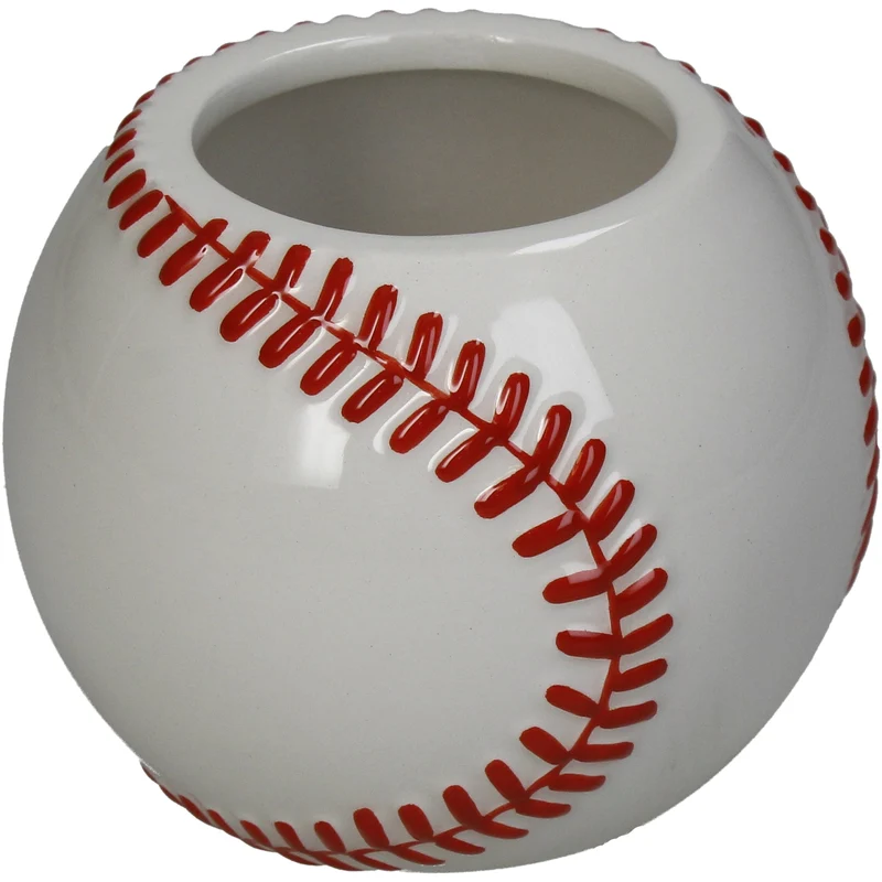 Vase Baseball Dolomite White 10x10x8cm
