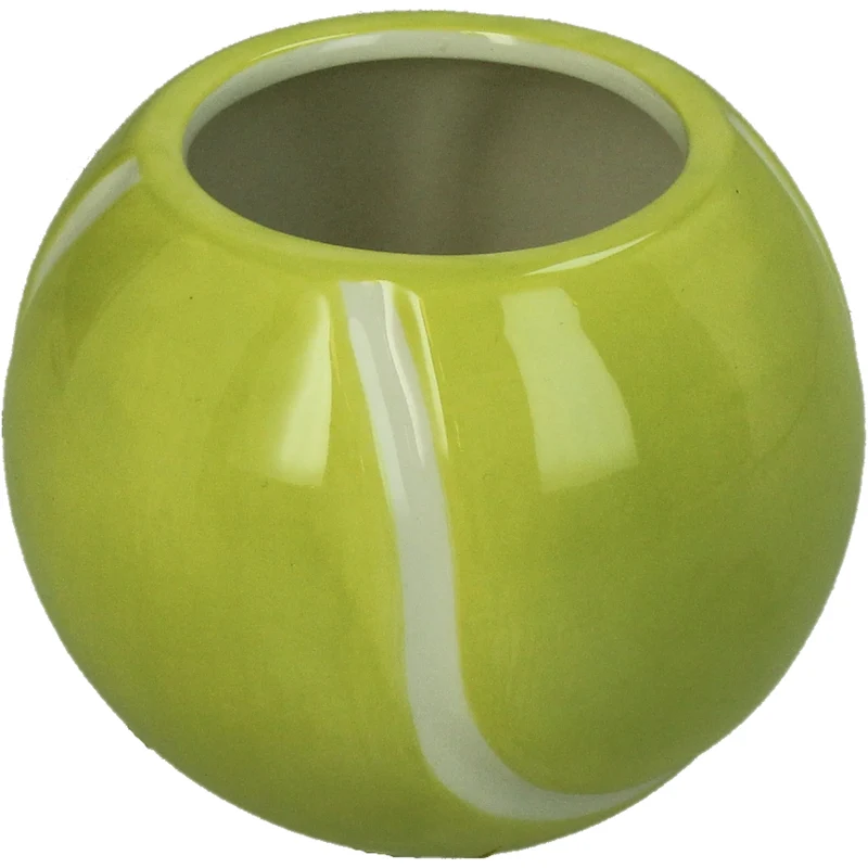 Vase Tennisball Dolomite Yellow 10x10x8cm