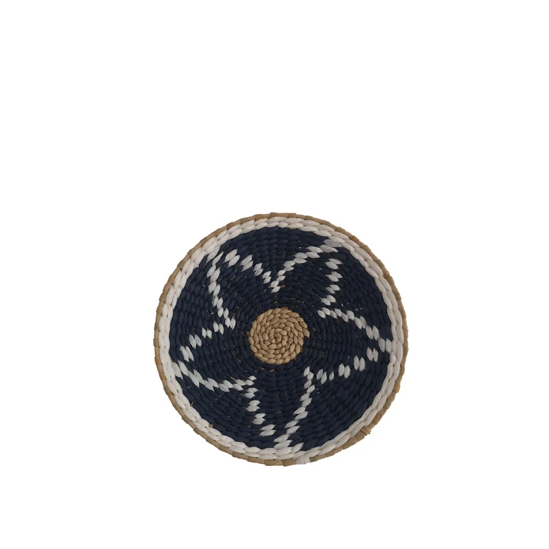 Wall Decor Aquia D25 H4cm Black/Natural ''star''