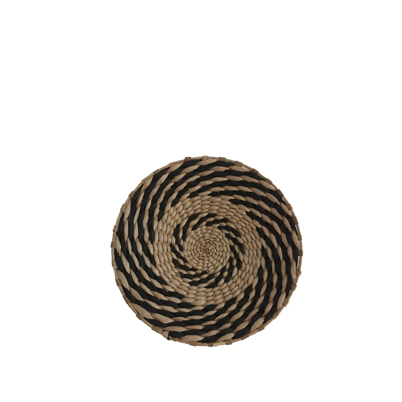 Wall Decor Aquia D25 H4cm Black Natural