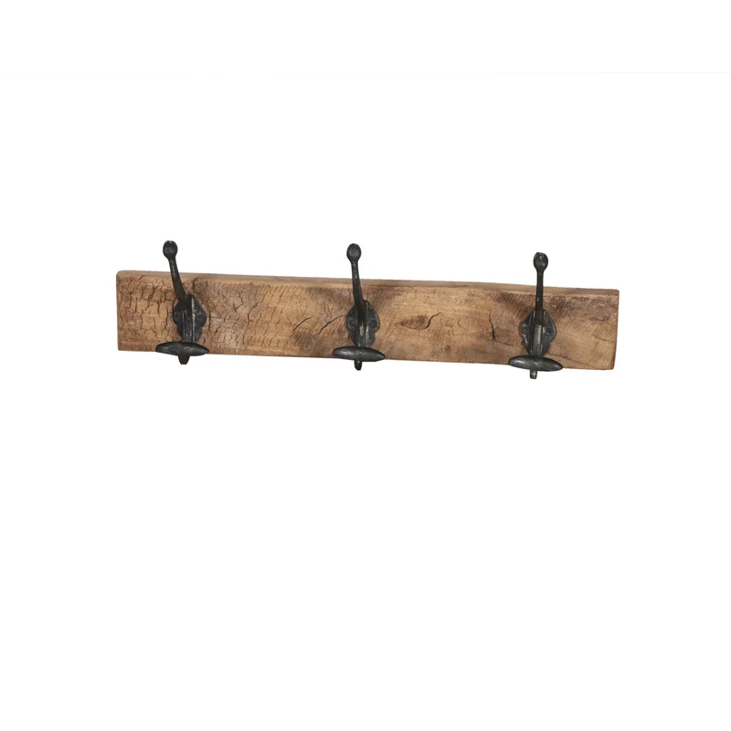 Coat Rack Copa 45x7x10cm Black/Natural
