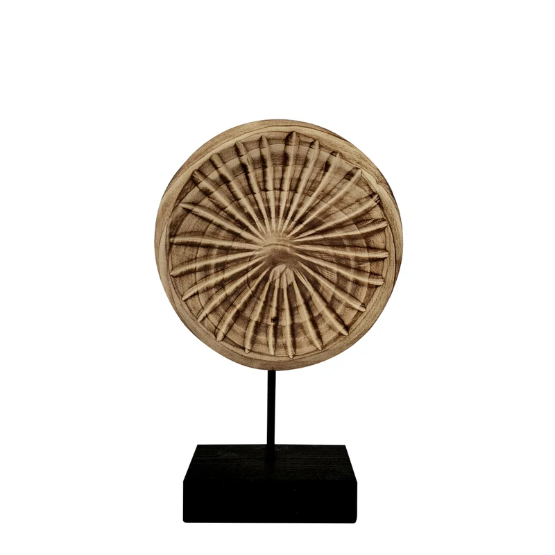 Standing Ornament Sisa Wood 24x15x36cm Black/Natural
