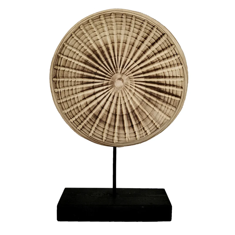 Standing Ornament Sisa Wood 30x9x45cm Black/Natural