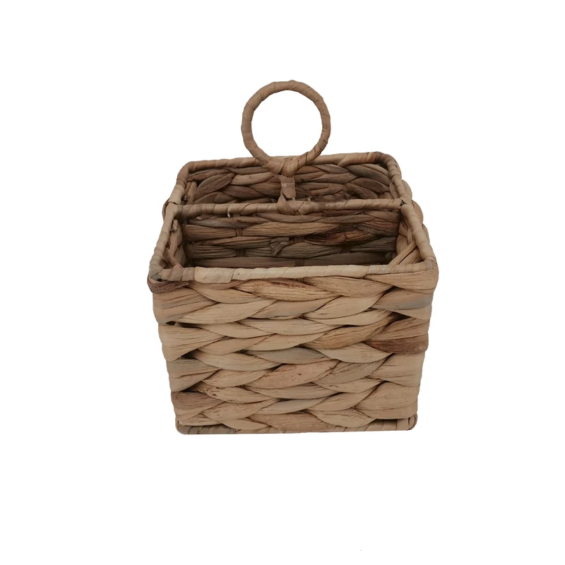 Storage Basket water hyacinth 16x16x13cm Natural