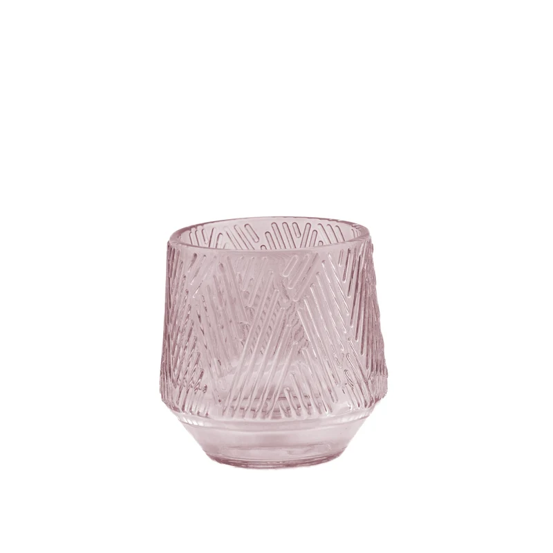 Tealight Holder Tinco Glass D8 H8cm Lilac