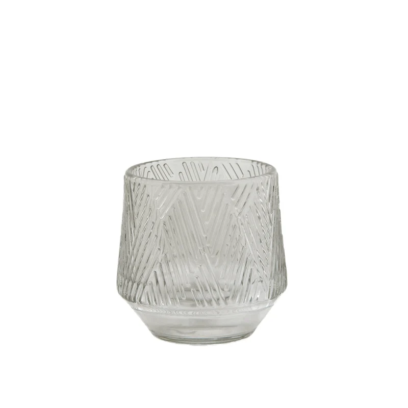 Tealight Holder Tinco Glass D8 H8cm Grey