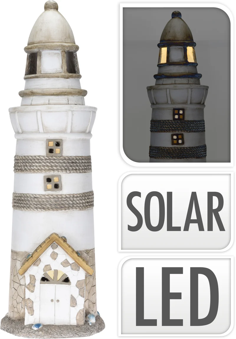 VUURTOREN MAGNESIUM MET SOLAR 31x29x92CM