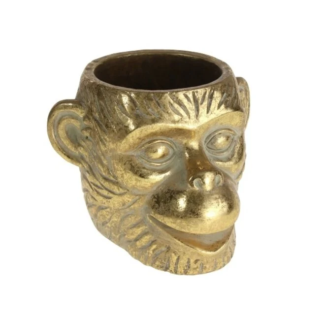Pot cement aap goud 12x12x9.5 cm