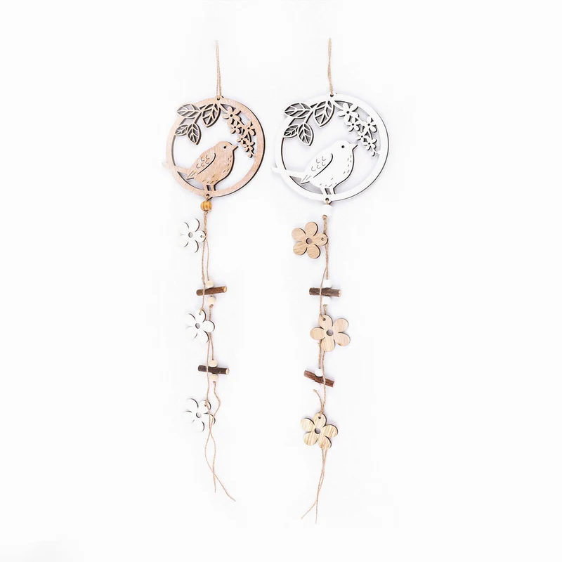 Hanger Birds 2 assorted 14x60cm Natural/White