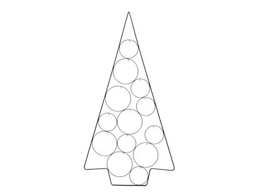 pc. 1 metal tree/hanging black 100 cm