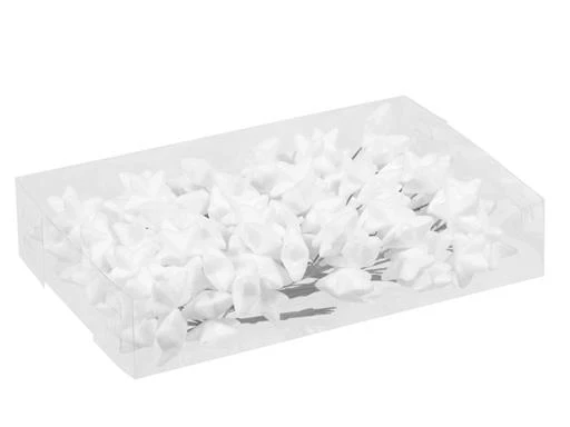 PET 18x6 glitterstars/wire white 40 mm