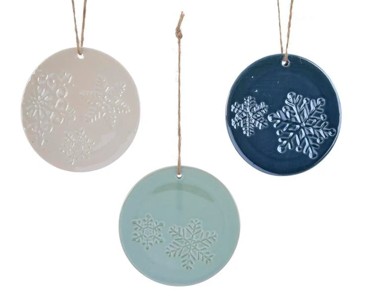 porc snowflake w hanger 3cls assorted 9x9x0.5cm
