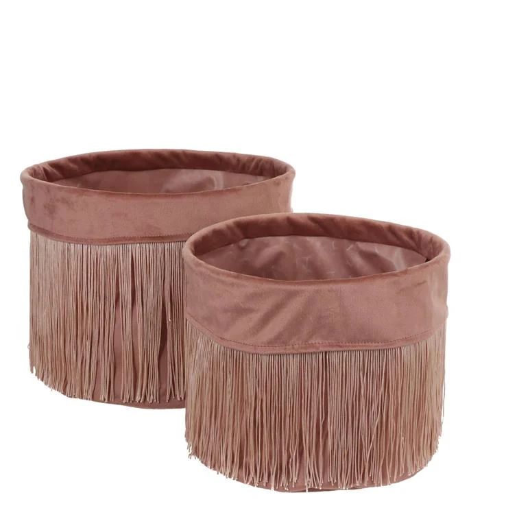 Romy pot roze set van 2 - h26xd30cm