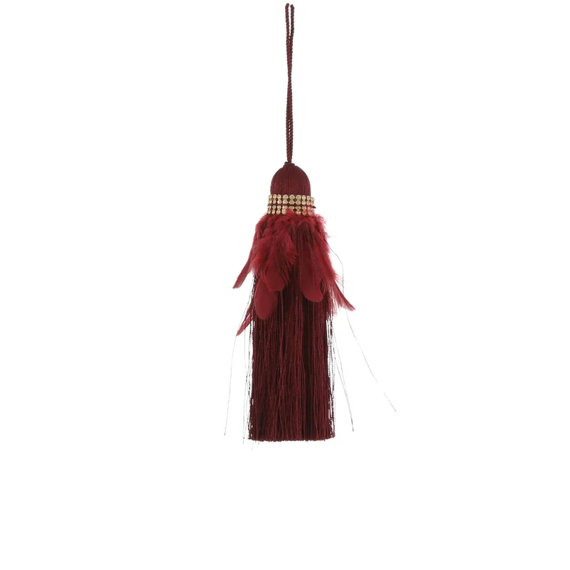 Hangkwast veer d.rood - h17xd3cm