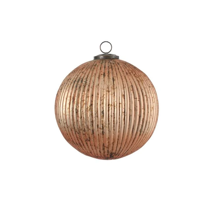 Kerstbal glas champagne - d20cm