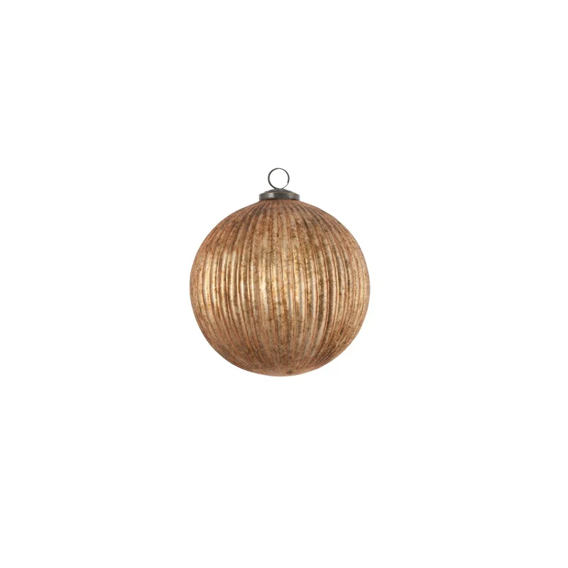 Kerstbal glas champagne - d15cm