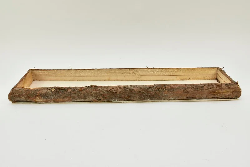 Bark tray 58x14x4cm Natural-wash